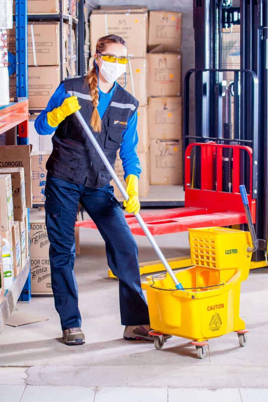 Worker Cleaning
